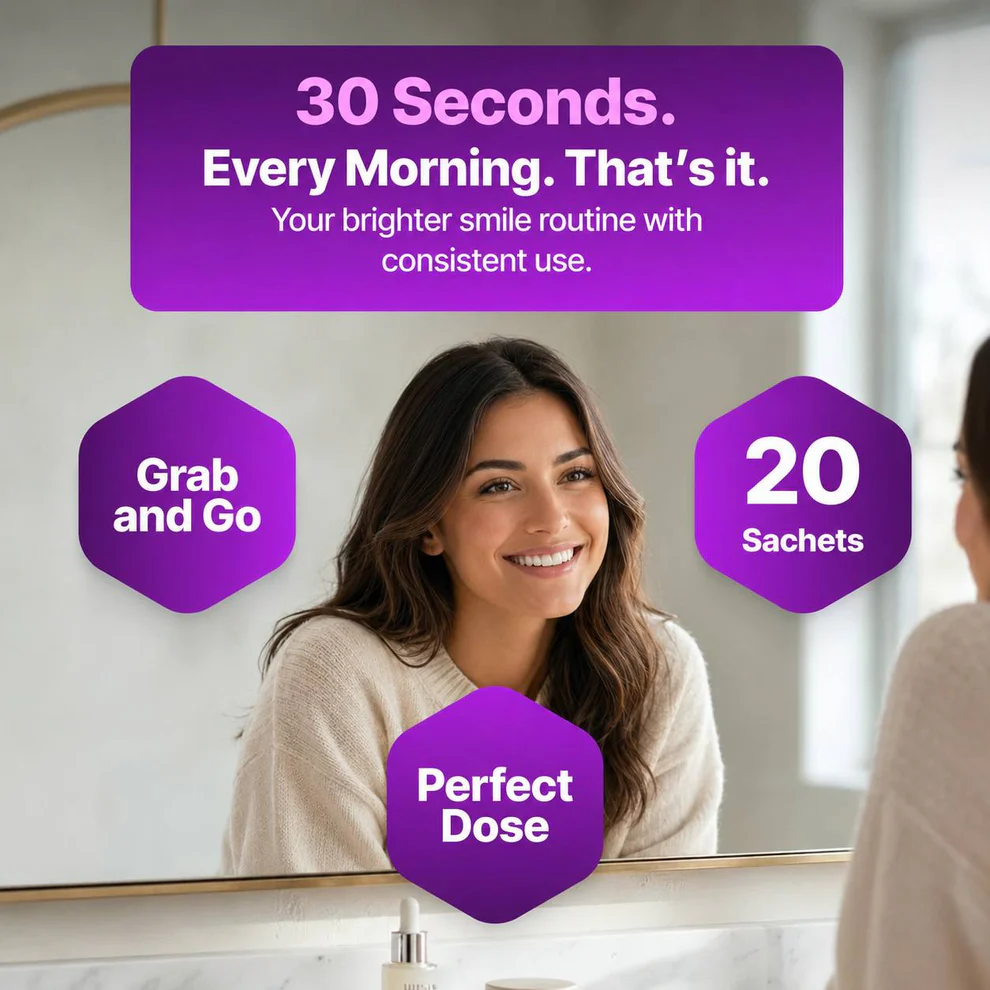Pure'Aera Purple Mouthwash™  Purple Whitening Strips Purple colour correction meets PAP whitening. Two technologies in one strip, 30-60 minutes per session.